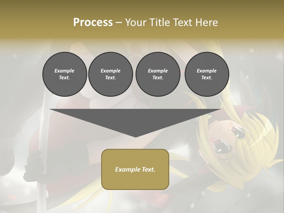 A Woman In A Red And Black Outfit With A Sword PowerPoint Template