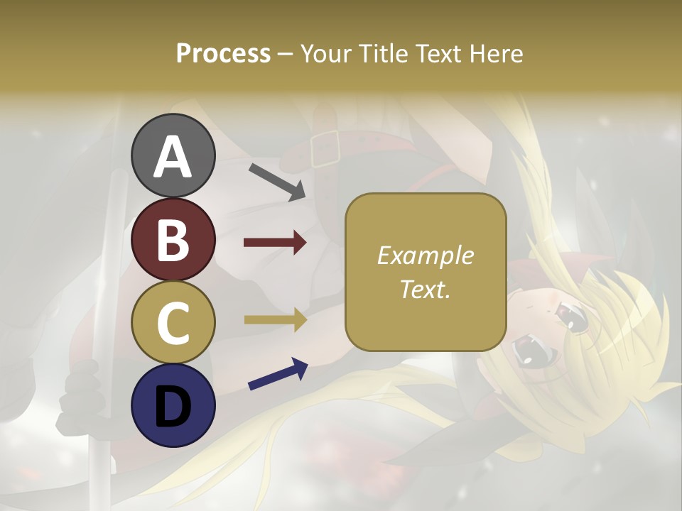 A Woman In A Red And Black Outfit With A Sword PowerPoint Template