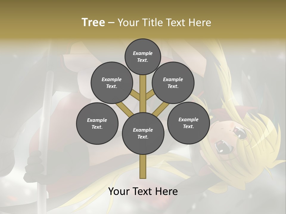 A Woman In A Red And Black Outfit With A Sword PowerPoint Template