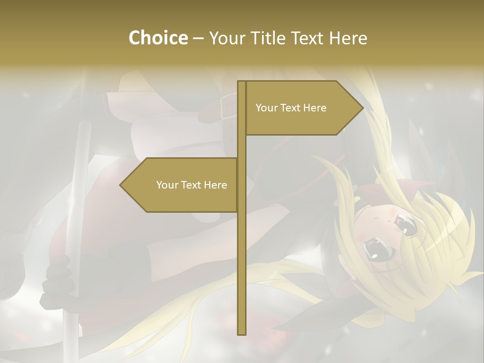 A Woman In A Red And Black Outfit With A Sword PowerPoint Template