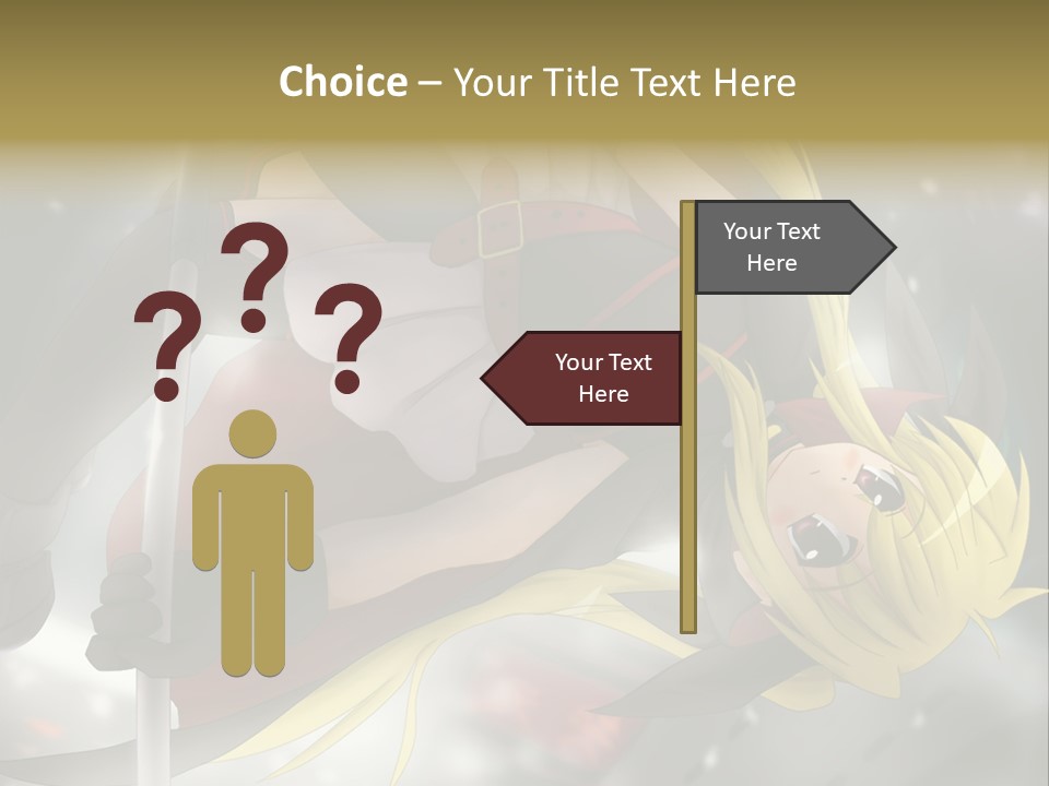 A Woman In A Red And Black Outfit With A Sword PowerPoint Template