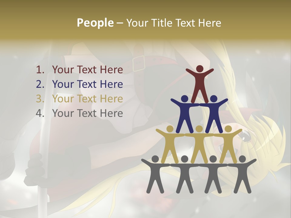 A Woman In A Red And Black Outfit With A Sword PowerPoint Template