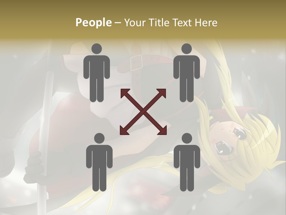 A Woman In A Red And Black Outfit With A Sword PowerPoint Template