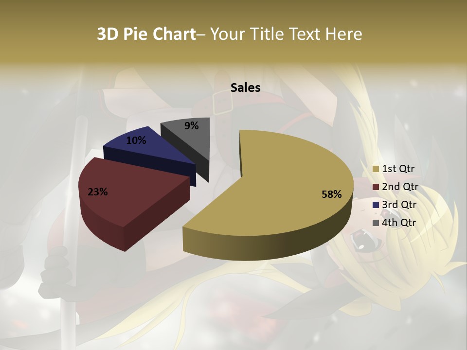 A Woman In A Red And Black Outfit With A Sword PowerPoint Template