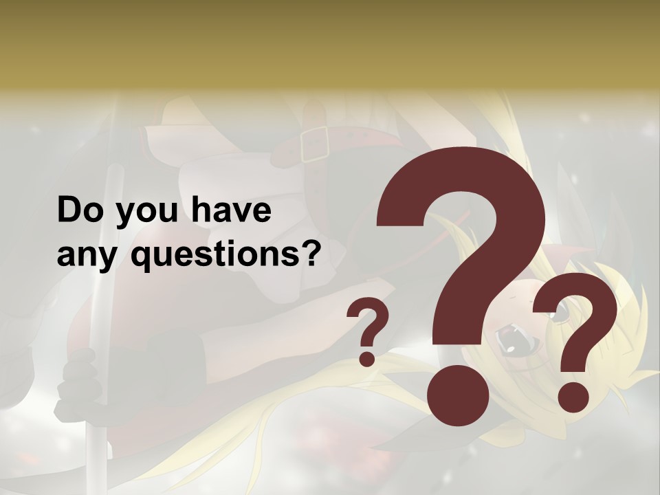 A Woman In A Red And Black Outfit With A Sword PowerPoint Template