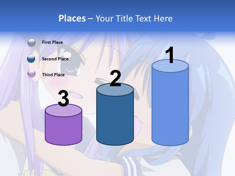 A Couple Of Anime Girls Hugging Each Other PowerPoint Template