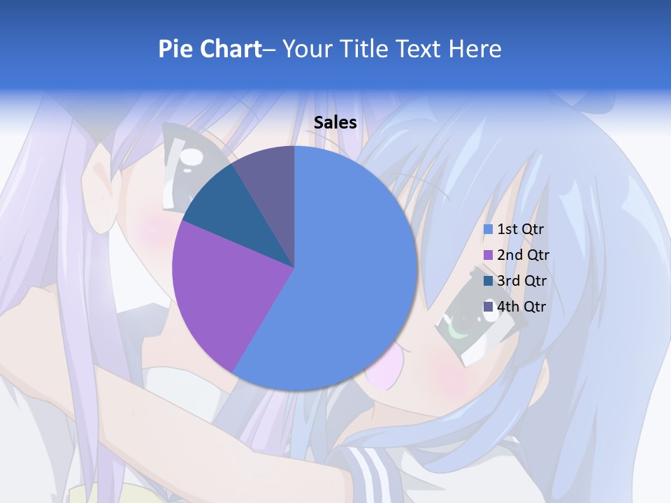 A Couple Of Anime Girls Hugging Each Other PowerPoint Template