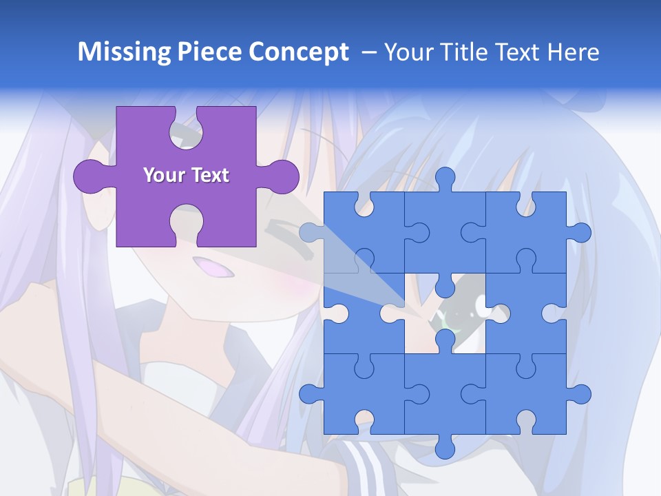 A Couple Of Anime Girls Hugging Each Other PowerPoint Template