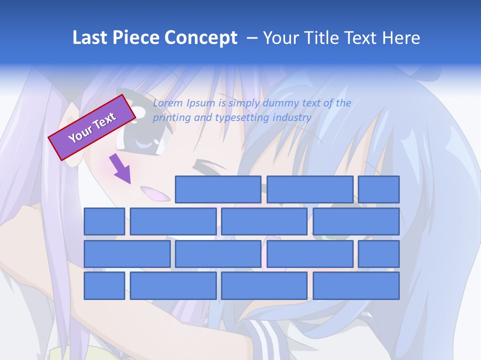 A Couple Of Anime Girls Hugging Each Other PowerPoint Template