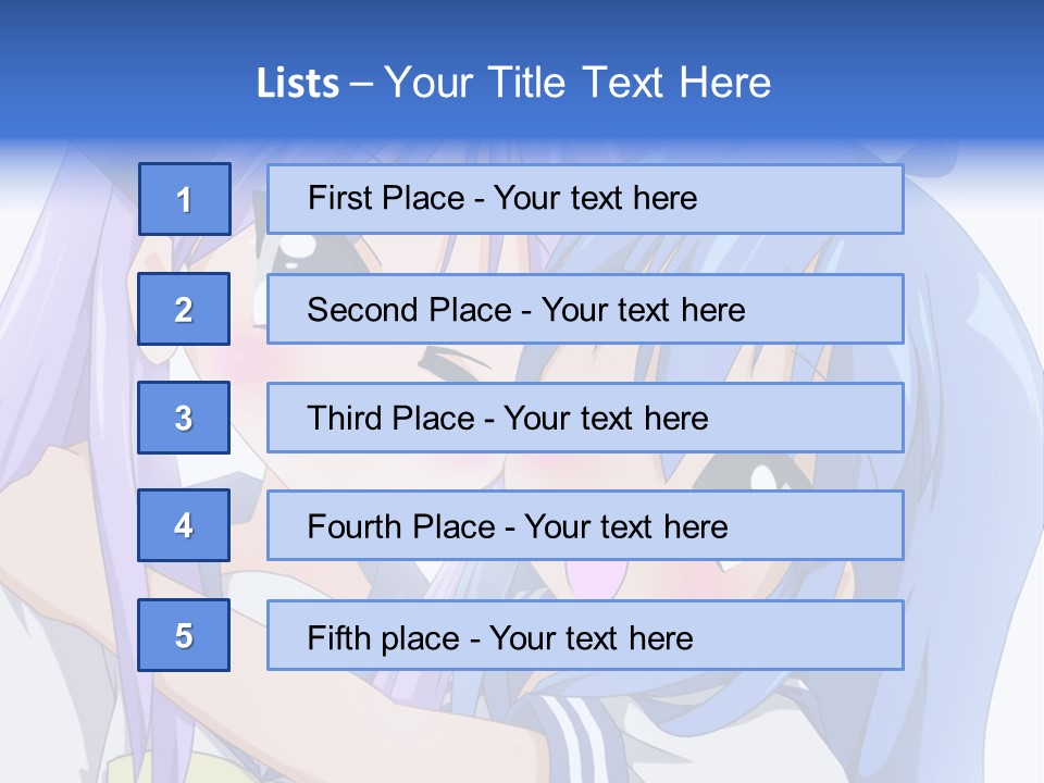 A Couple Of Anime Girls Hugging Each Other PowerPoint Template