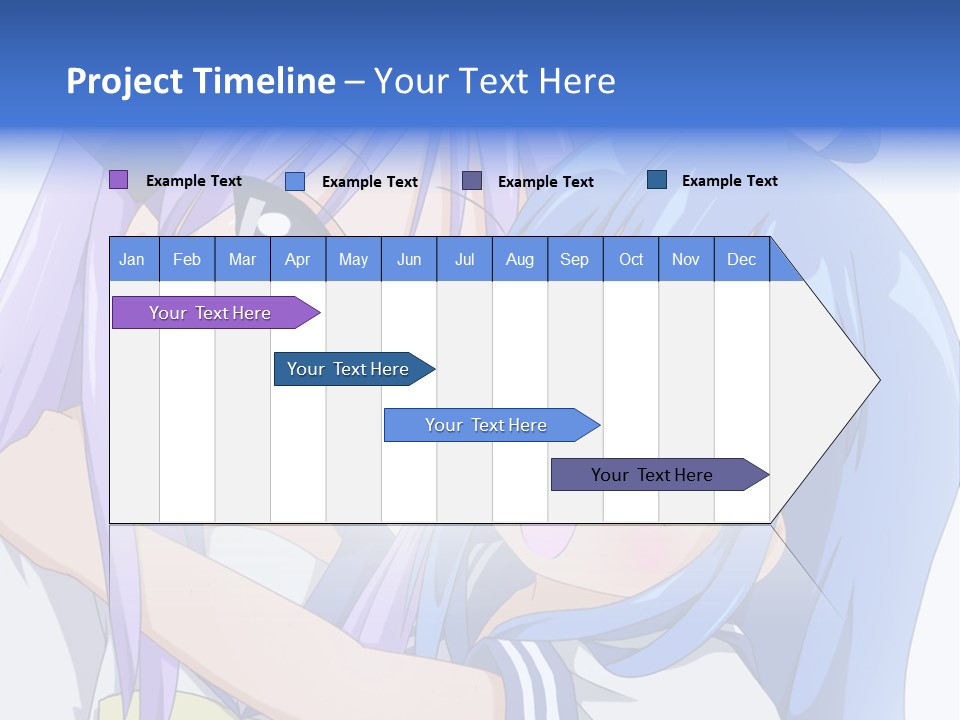 A Couple Of Anime Girls Hugging Each Other PowerPoint Template