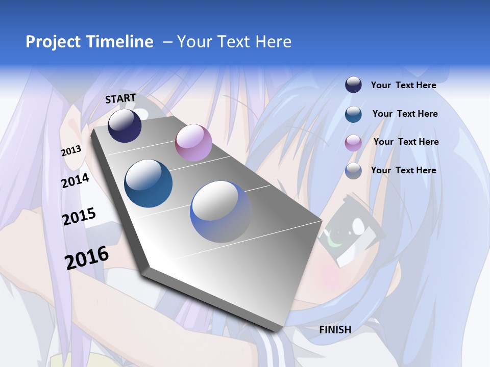 A Couple Of Anime Girls Hugging Each Other PowerPoint Template