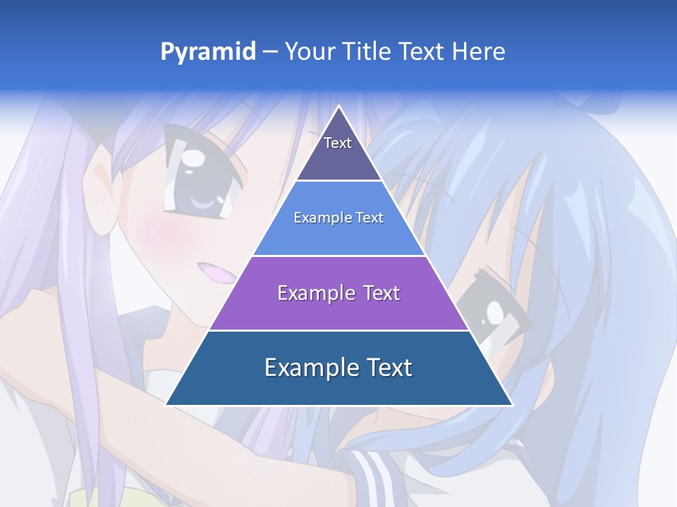 A Couple Of Anime Girls Hugging Each Other PowerPoint Template