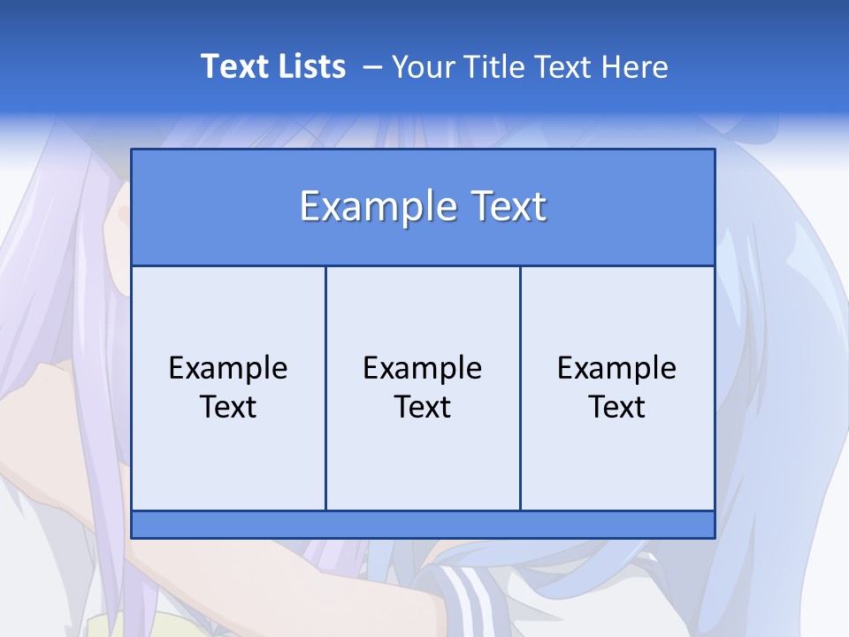 A Couple Of Anime Girls Hugging Each Other PowerPoint Template