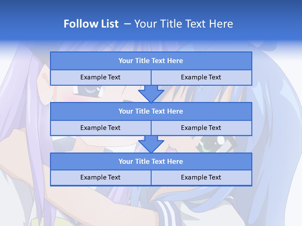 A Couple Of Anime Girls Hugging Each Other PowerPoint Template