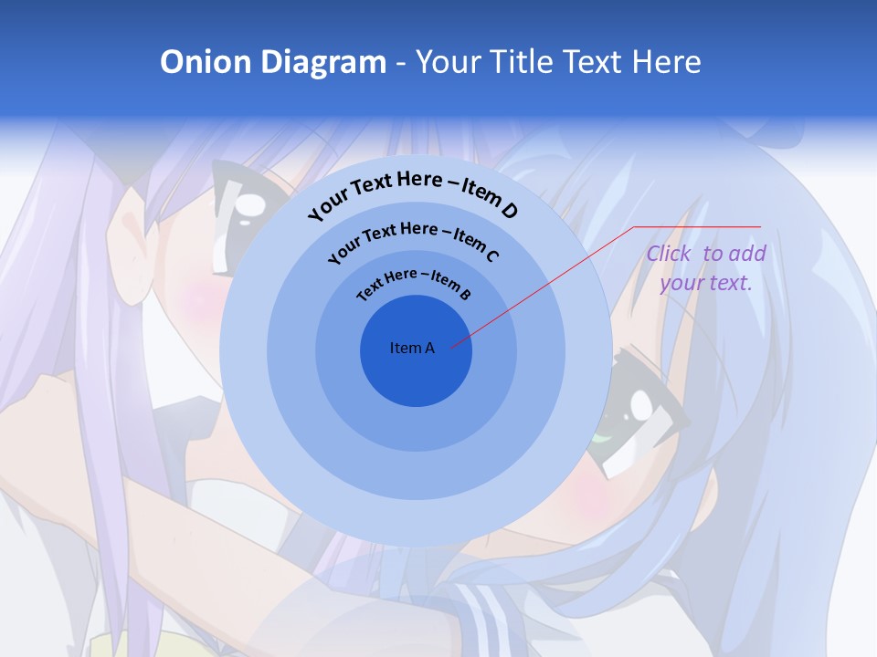 A Couple Of Anime Girls Hugging Each Other PowerPoint Template