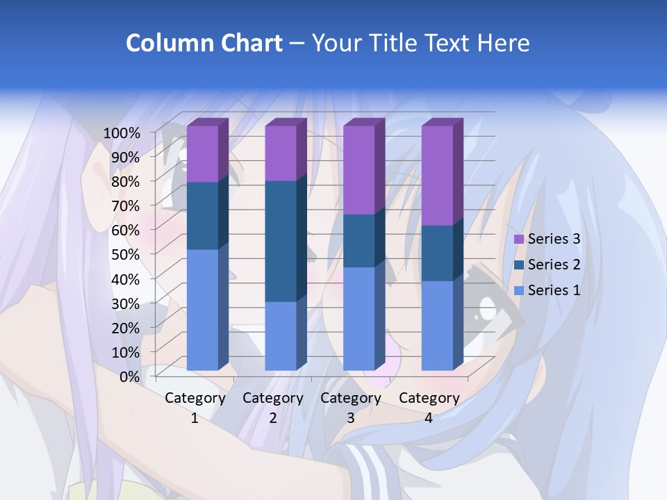 A Couple Of Anime Girls Hugging Each Other PowerPoint Template