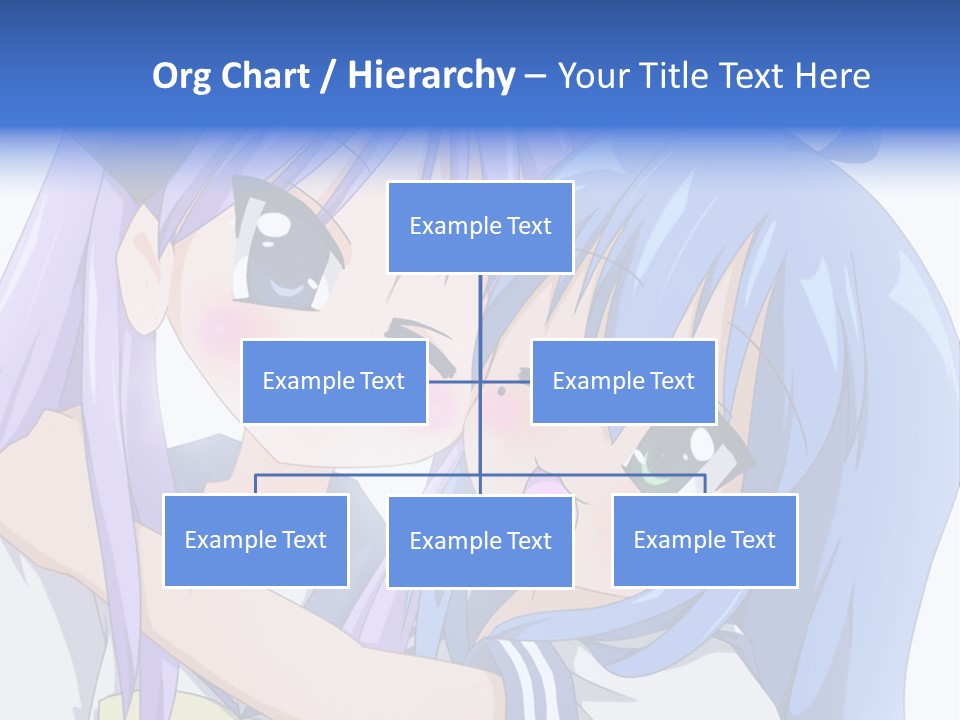 A Couple Of Anime Girls Hugging Each Other PowerPoint Template