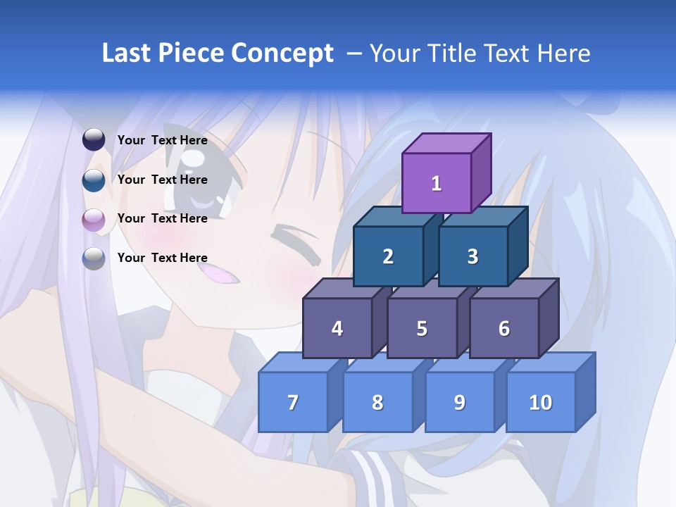 A Couple Of Anime Girls Hugging Each Other PowerPoint Template