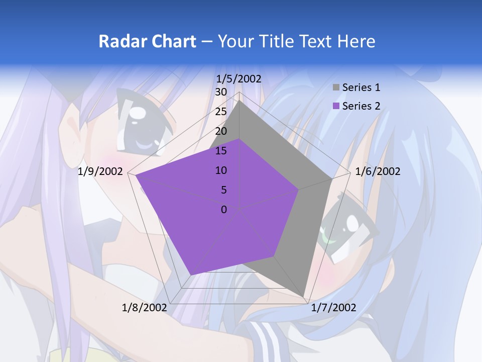 A Couple Of Anime Girls Hugging Each Other PowerPoint Template