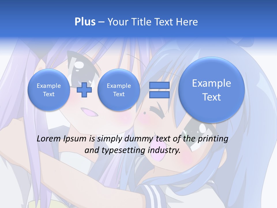 A Couple Of Anime Girls Hugging Each Other PowerPoint Template