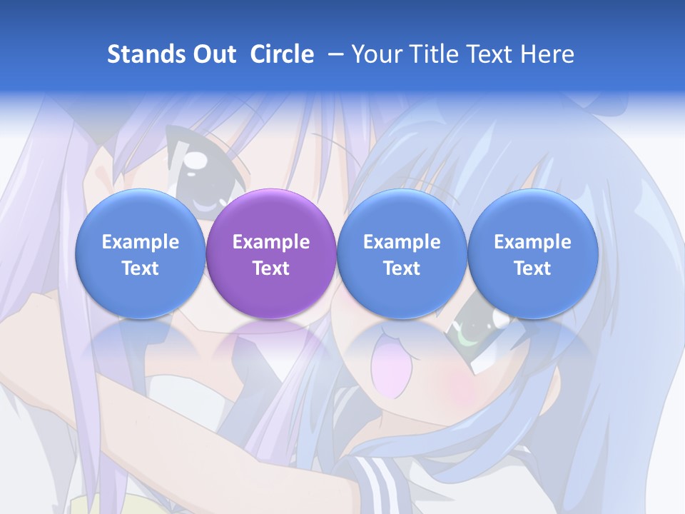 A Couple Of Anime Girls Hugging Each Other PowerPoint Template