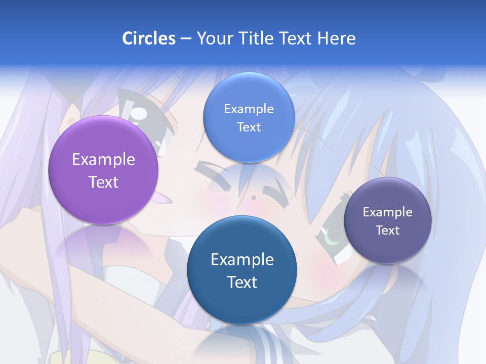 A Couple Of Anime Girls Hugging Each Other PowerPoint Template