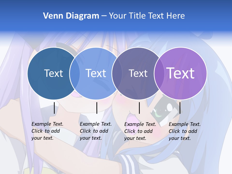 A Couple Of Anime Girls Hugging Each Other PowerPoint Template