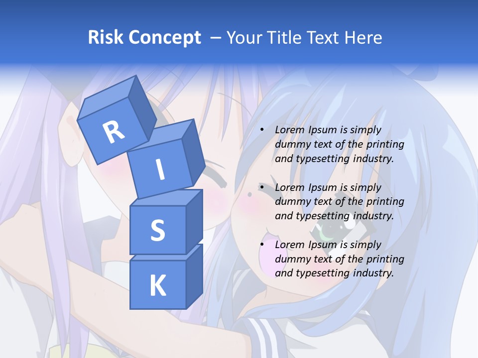 A Couple Of Anime Girls Hugging Each Other PowerPoint Template