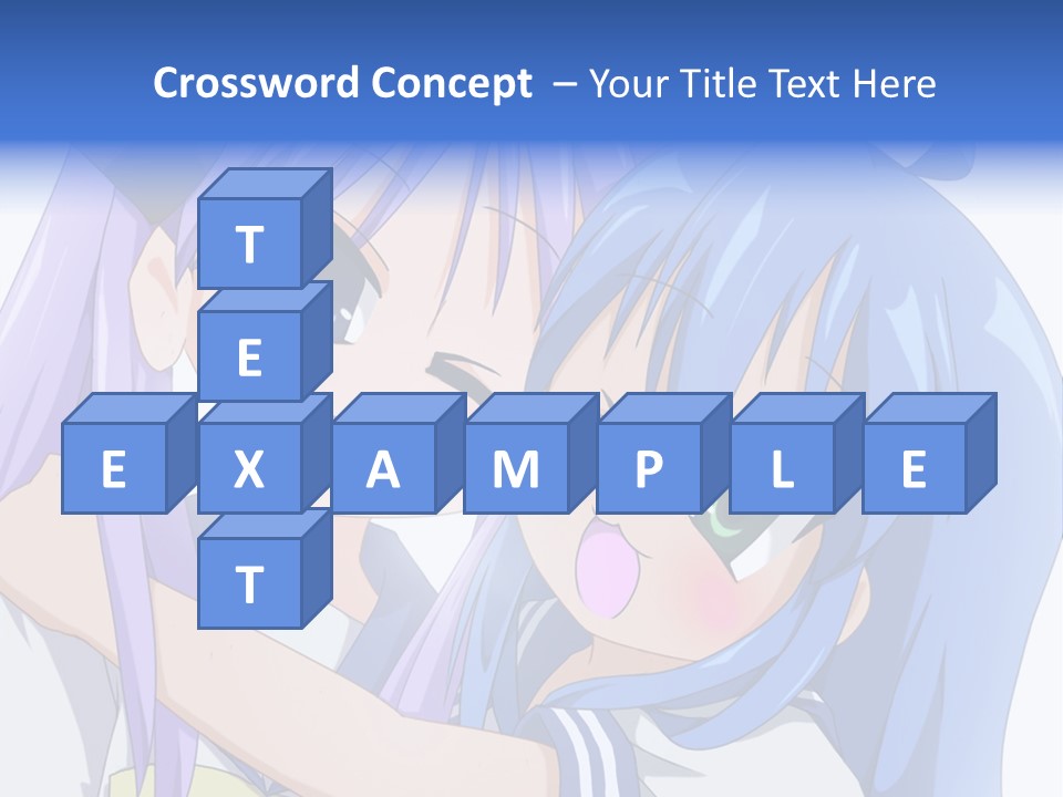 A Couple Of Anime Girls Hugging Each Other PowerPoint Template