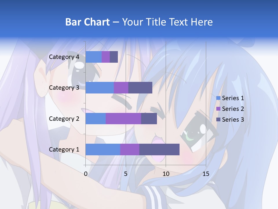 A Couple Of Anime Girls Hugging Each Other PowerPoint Template