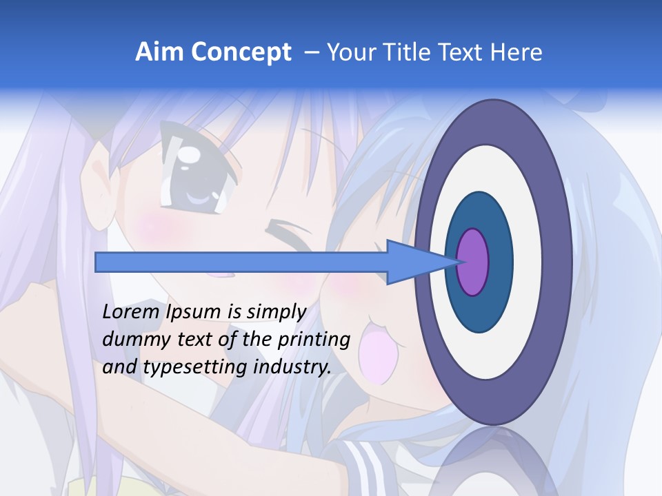 A Couple Of Anime Girls Hugging Each Other PowerPoint Template