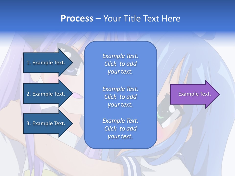 A Couple Of Anime Girls Hugging Each Other PowerPoint Template