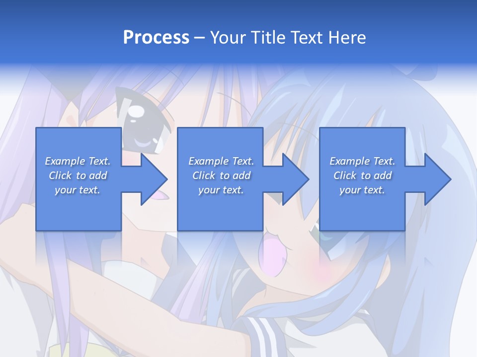 A Couple Of Anime Girls Hugging Each Other PowerPoint Template