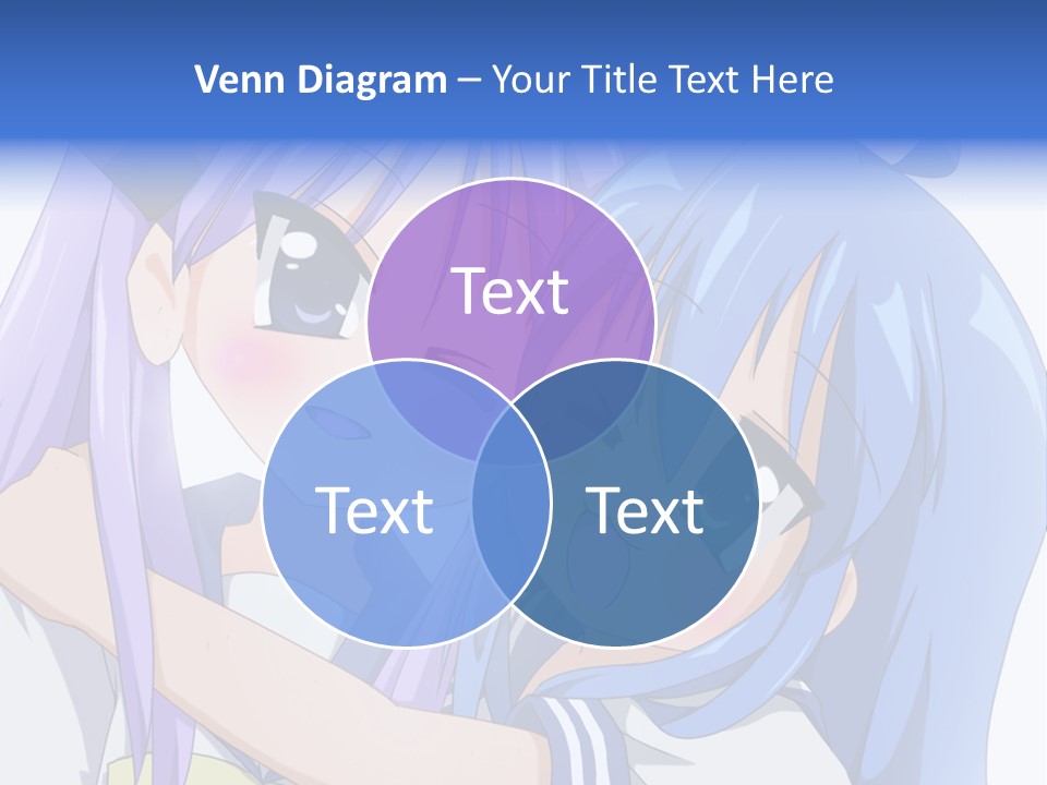 A Couple Of Anime Girls Hugging Each Other PowerPoint Template