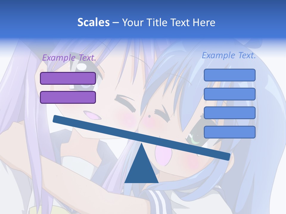 A Couple Of Anime Girls Hugging Each Other PowerPoint Template