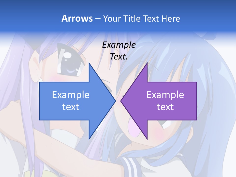 A Couple Of Anime Girls Hugging Each Other PowerPoint Template