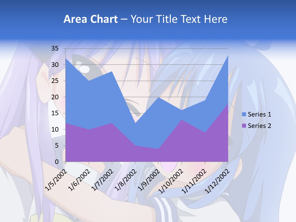 A Couple Of Anime Girls Hugging Each Other PowerPoint Template