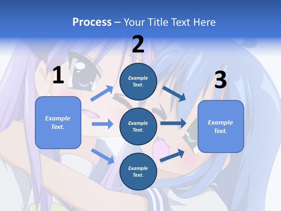 A Couple Of Anime Girls Hugging Each Other PowerPoint Template