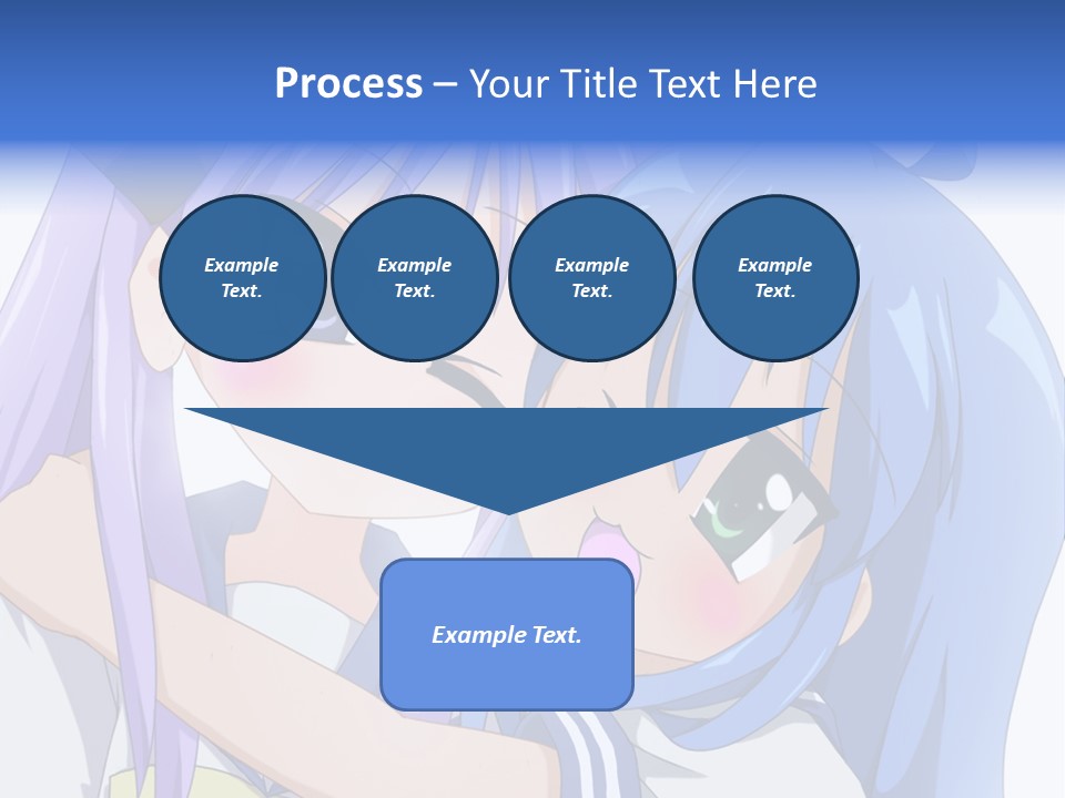 A Couple Of Anime Girls Hugging Each Other PowerPoint Template