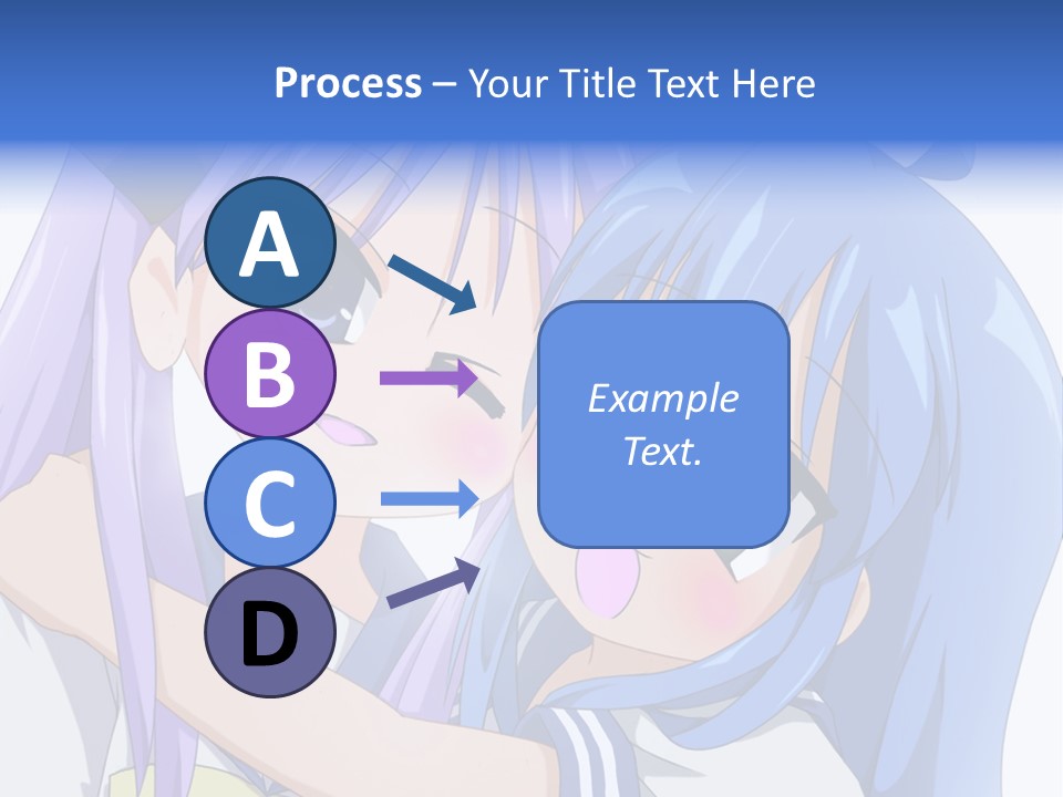 A Couple Of Anime Girls Hugging Each Other PowerPoint Template