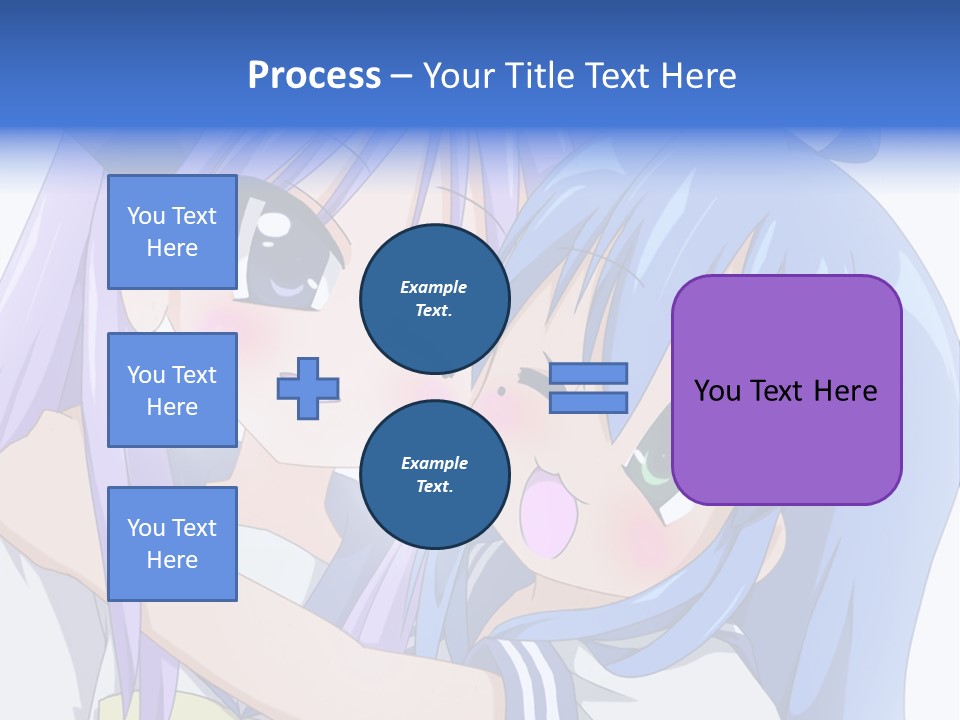 A Couple Of Anime Girls Hugging Each Other PowerPoint Template