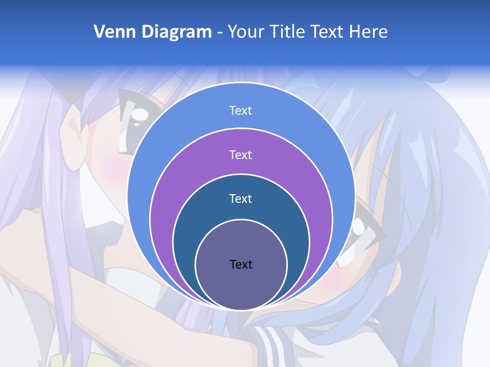 A Couple Of Anime Girls Hugging Each Other PowerPoint Template