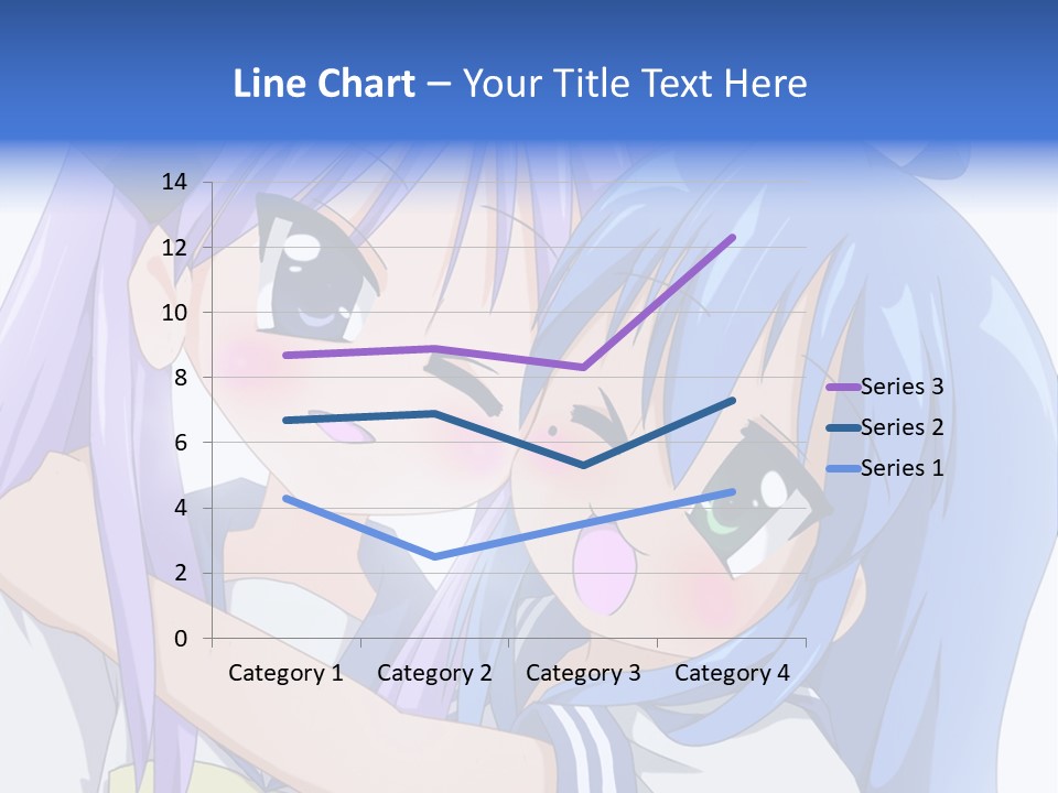 A Couple Of Anime Girls Hugging Each Other PowerPoint Template