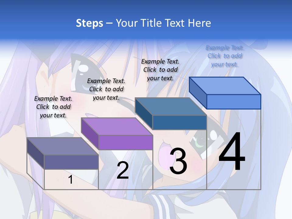 A Couple Of Anime Girls Hugging Each Other PowerPoint Template