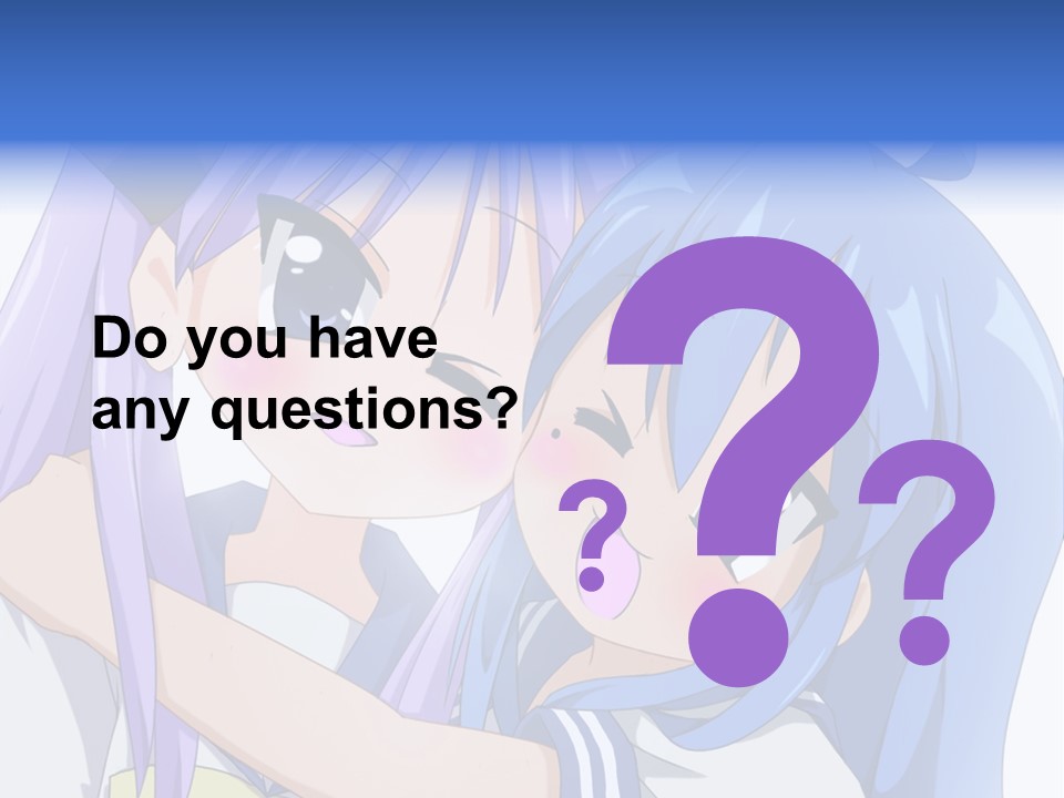 A Couple Of Anime Girls Hugging Each Other PowerPoint Template