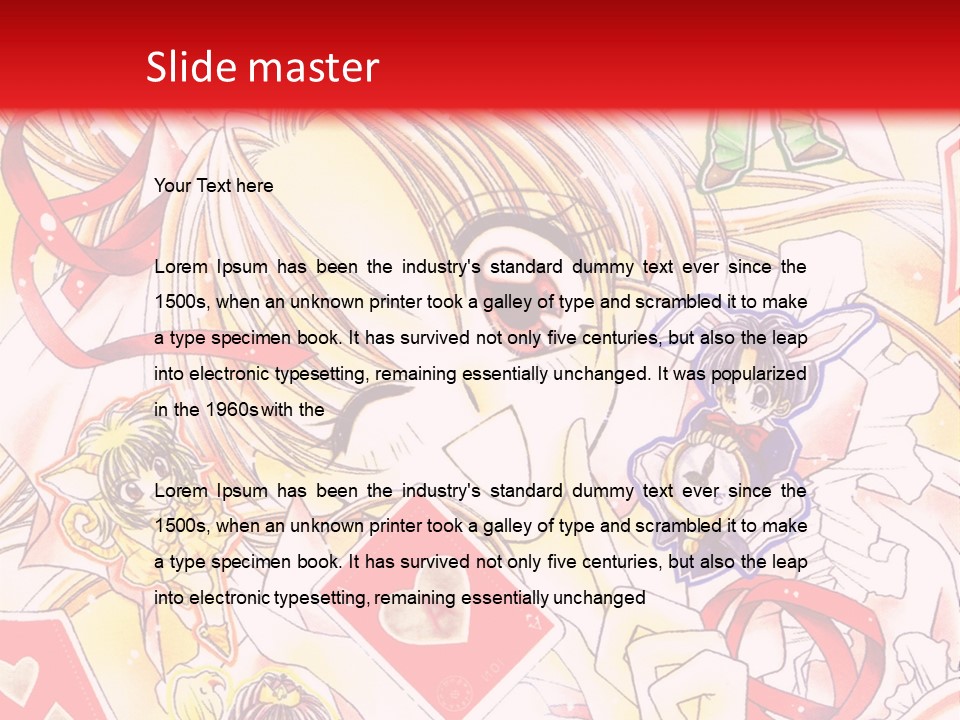 A Cartoon Character With A Red Background PowerPoint Template