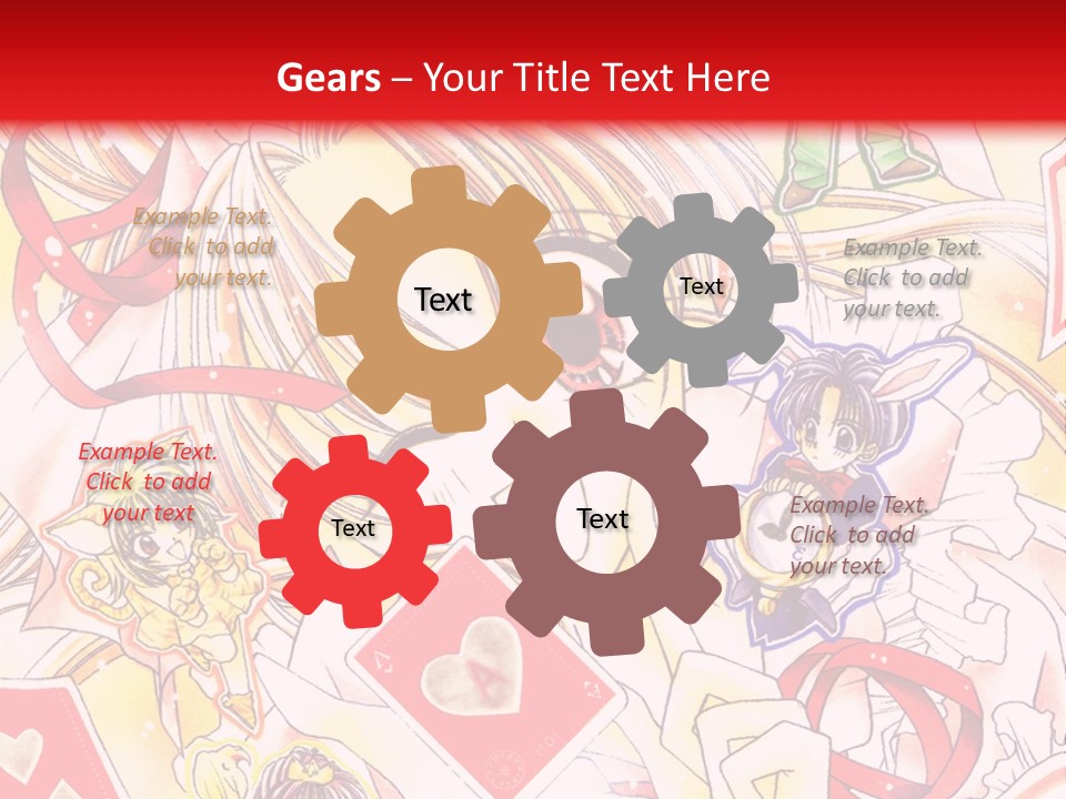 A Cartoon Character With A Red Background PowerPoint Template