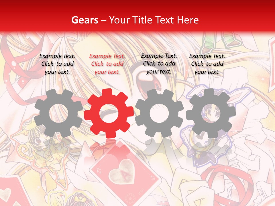 A Cartoon Character With A Red Background PowerPoint Template