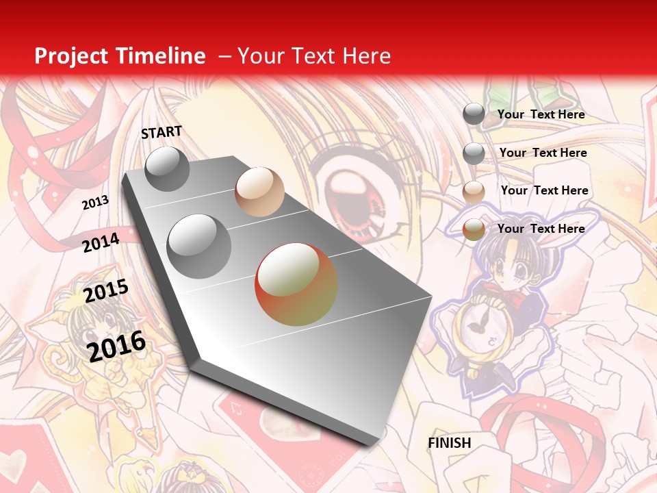 A Cartoon Character With A Red Background PowerPoint Template